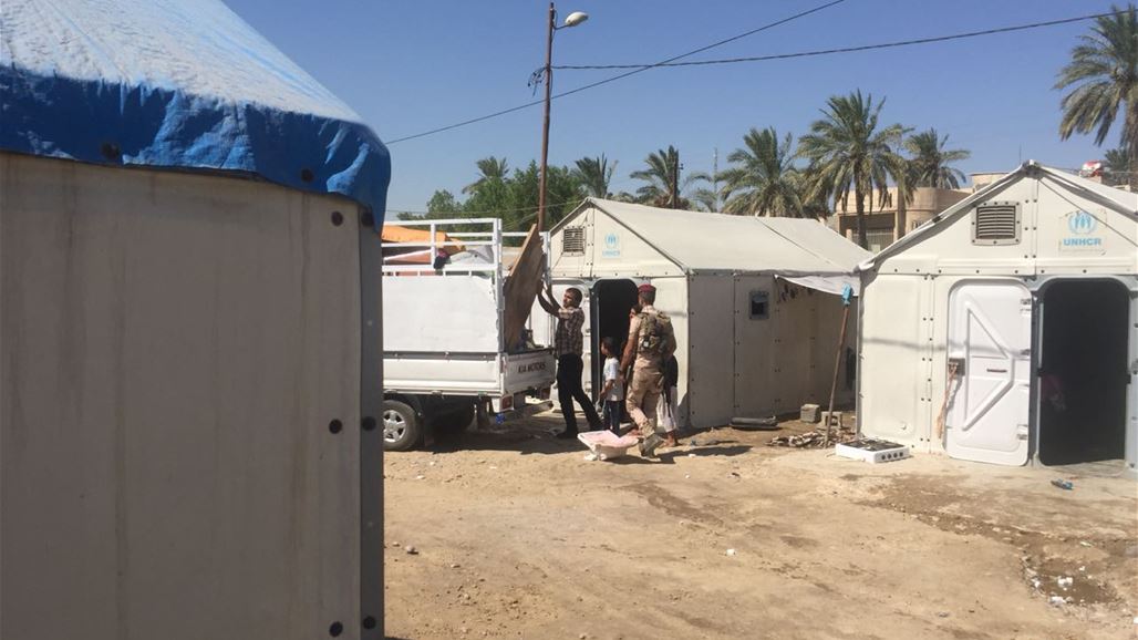 حقوق الانسان تتهم عمليات بغداد بترحيل ٤٥ عائلة من مخيم النازحين قسرا