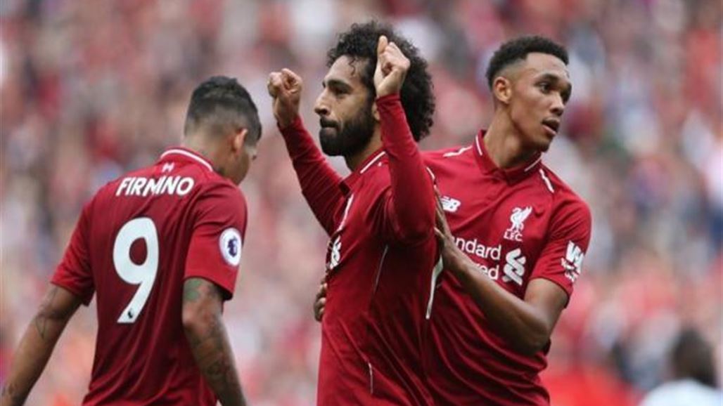 صلاح يقود ليفربول الى صدارة الدوري الإنجليزي مؤقتا