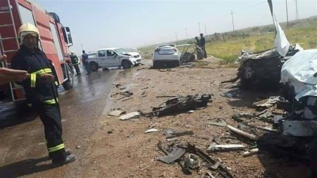 مصرع خمسة أشخاص في حادث سير على طريق بغداد كوت