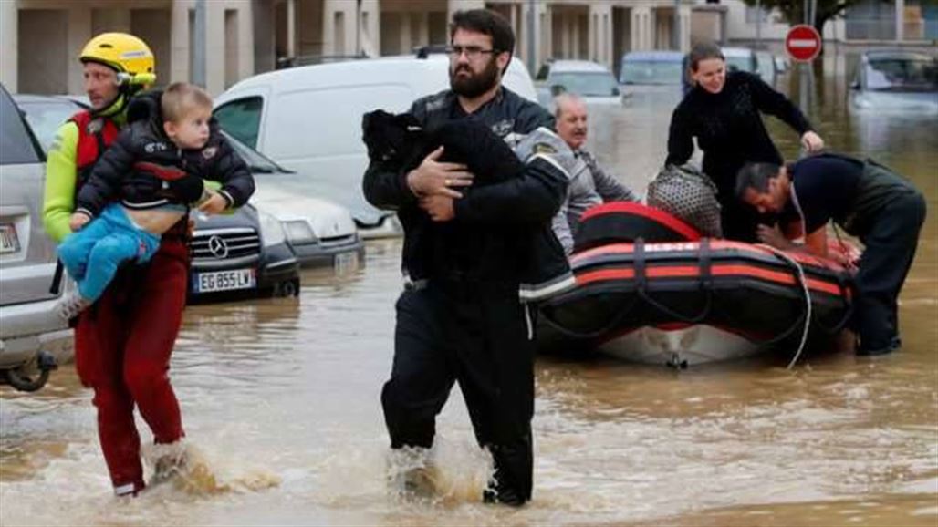 مصرع 13 شخصا بسبب الفيضانات جنوبي فرنسا