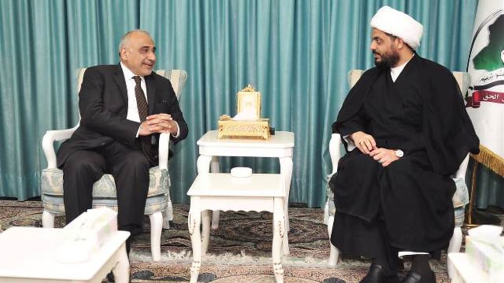 عبد المهدي والخزعلي يبحثان توحيد الجهود بين الكتل السياسية لتنفيذ أولويات الحكومة