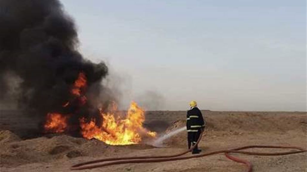 حريق كبير في انبوب لنقل الغاز غرب البصرة