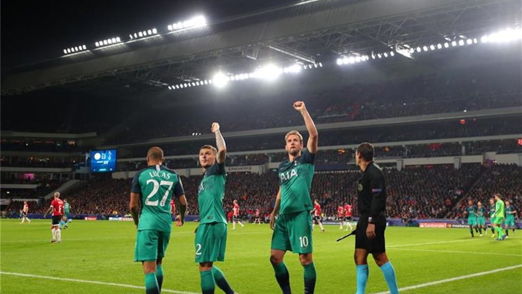 التعادل الايجابي يحسم مواجهة ايندهوفن وتوتنهام في دوري الابطال