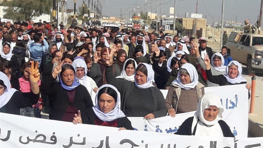 اهالي سنجار يجددون تظاهرتهم الرافضة لعودة ادارة القضاء القديمة