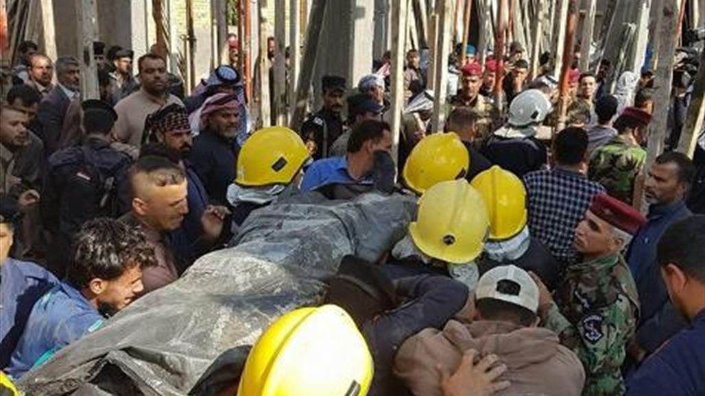 الدفاع المدني تعلن حصيلة انهيار مبنى قيد الإنشاء في المثنى