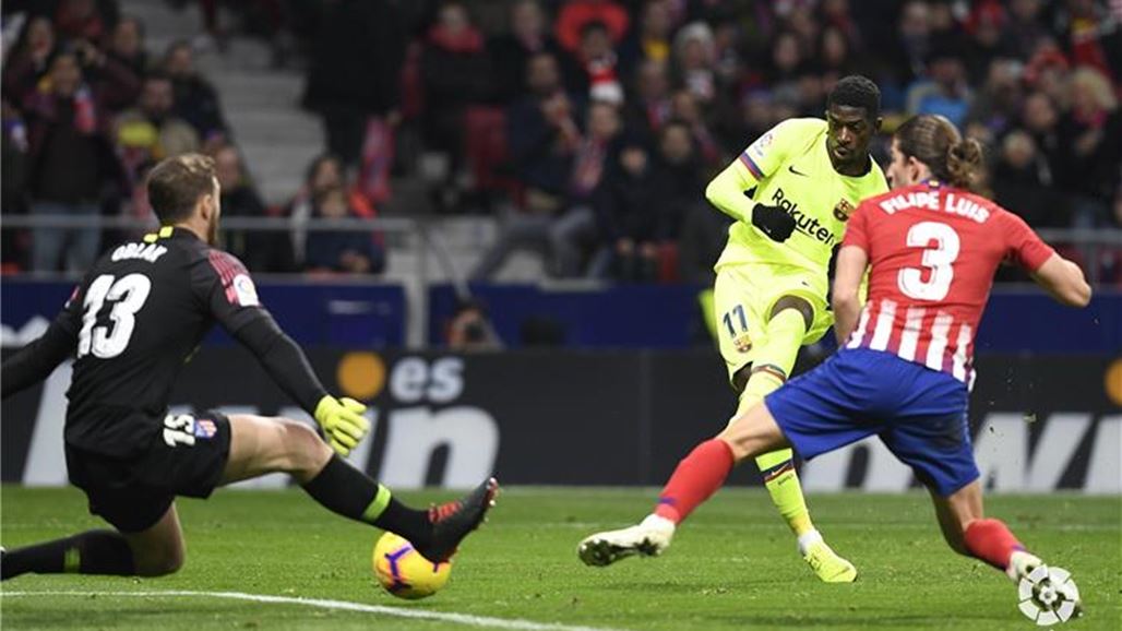 التعادل الايجابي يحسم قمة اتلتيكو مدريد وبرشلونة في الليجا