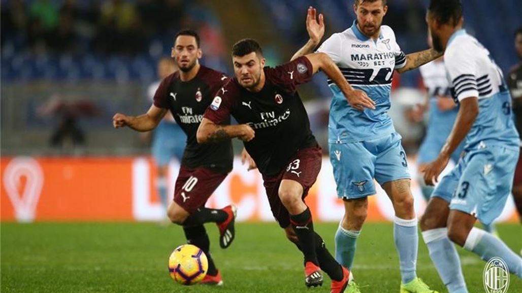 لاتسيو يقتنص تعادلاً مثيراً من ميلان في الكالتشيو الايطالي