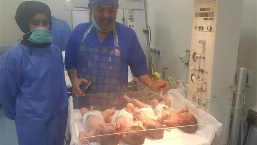 مستسفى البصرة للنسائية والاطفال تشهد ولادة اربع توأم