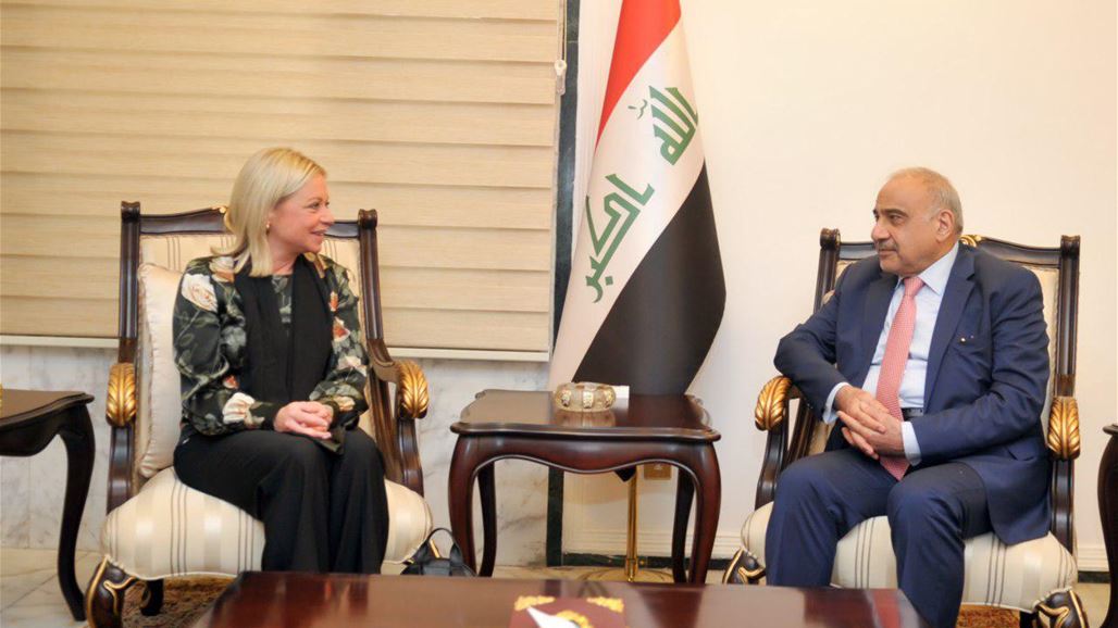 بلاسخارت خلال لقاءها عبد المهدي: نساند الحكومة العراقية وندعم خططها وبرنامجها