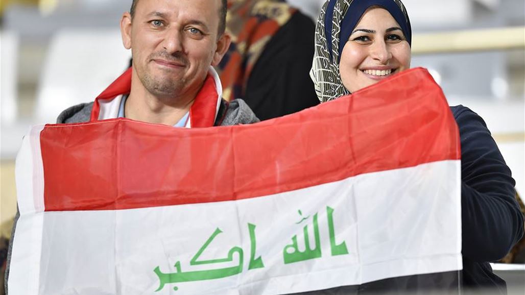 بالصور.. الجماهير العراقية تؤازر اسود الرافدين في ملعب آل نهيان