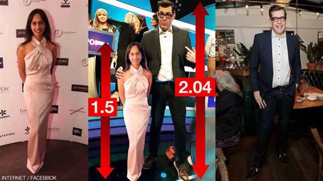 العملاق والقصيرة.. قصة "أطول حب" بحساب السنتيمترات