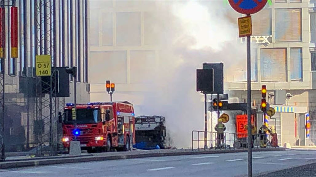 انفجار حافلة وسط العاصمة السويدية
