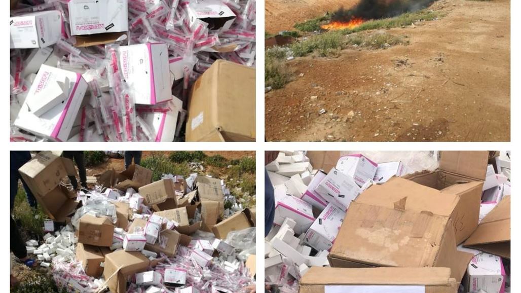 الجمارك تعلن اتلاف العاب نارية ممنوعة وحقن طبية مخالفة في طريبيل