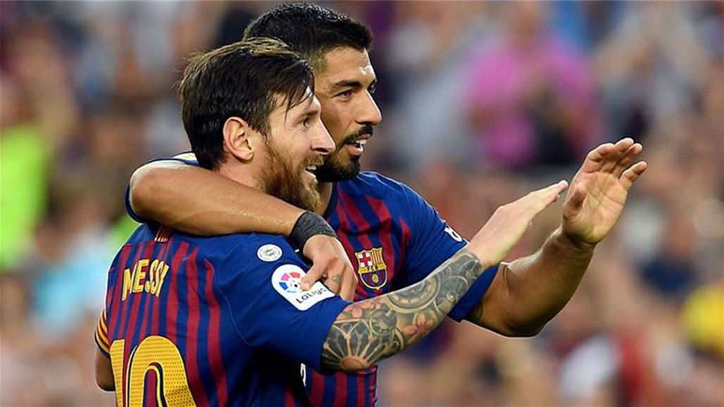 ميسي وسواريز يقودان هجوم برشلونة امام دفاعات اتلتيكو مدريد