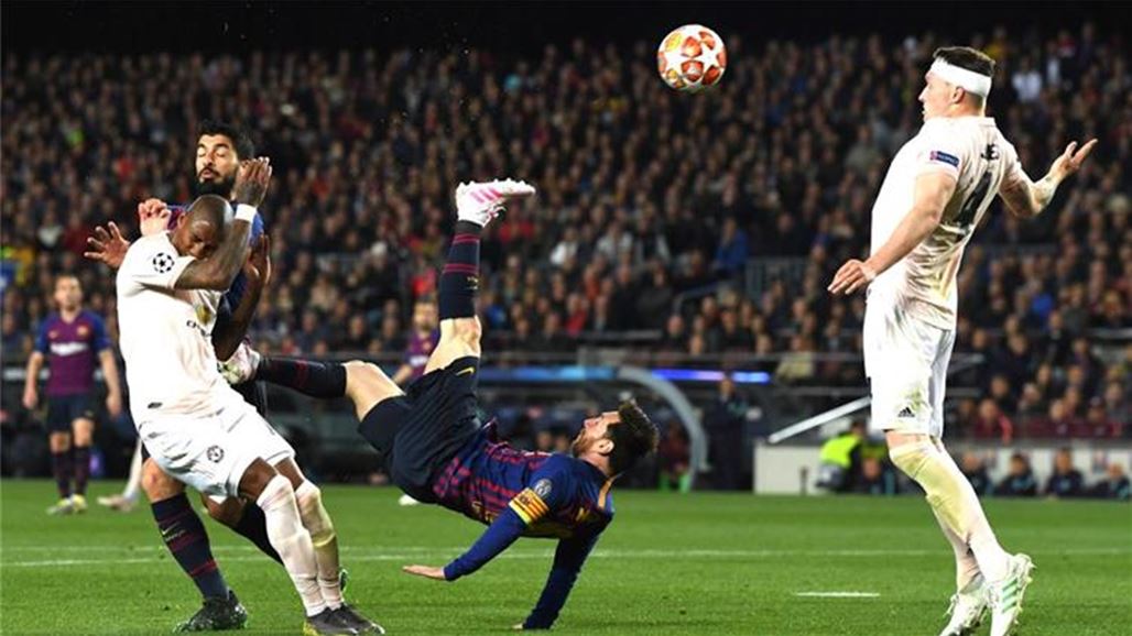 ميسي يقود برشلونة لعبور عقبة اليونايتد والتأهل لنصف نهائي الابطال