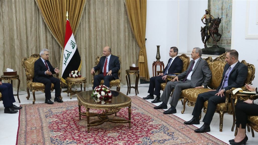 رئيس الجمهورية يؤكد على تطوير التعاون بين العراق والطاقة الدولية