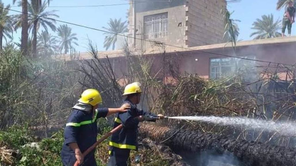 إخماد حريق اندلع داخل بستان في ديالى