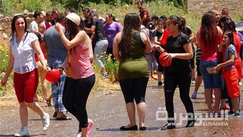 آلاف المواطنين في السليمانية يحتفلون بمهرجان التراشق بالمياه