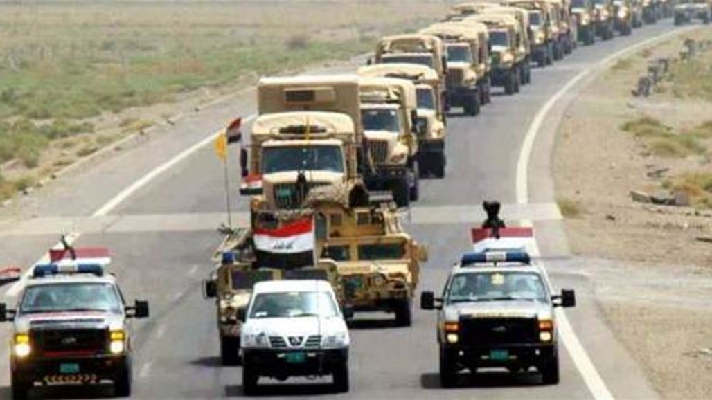 قوة أسناد عسكرية كبيرة تتوجه من بغداد إلى قاعدة الأسد غربي الرمادي