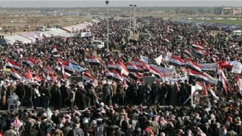تظاهرات حاشدة في مدينة الفلوجة احتجاجا على اعتقال العلواني
