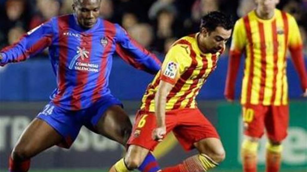 برشلونة يحتفظ بصدارة الليغا رغم التعادل مع ليفانتي