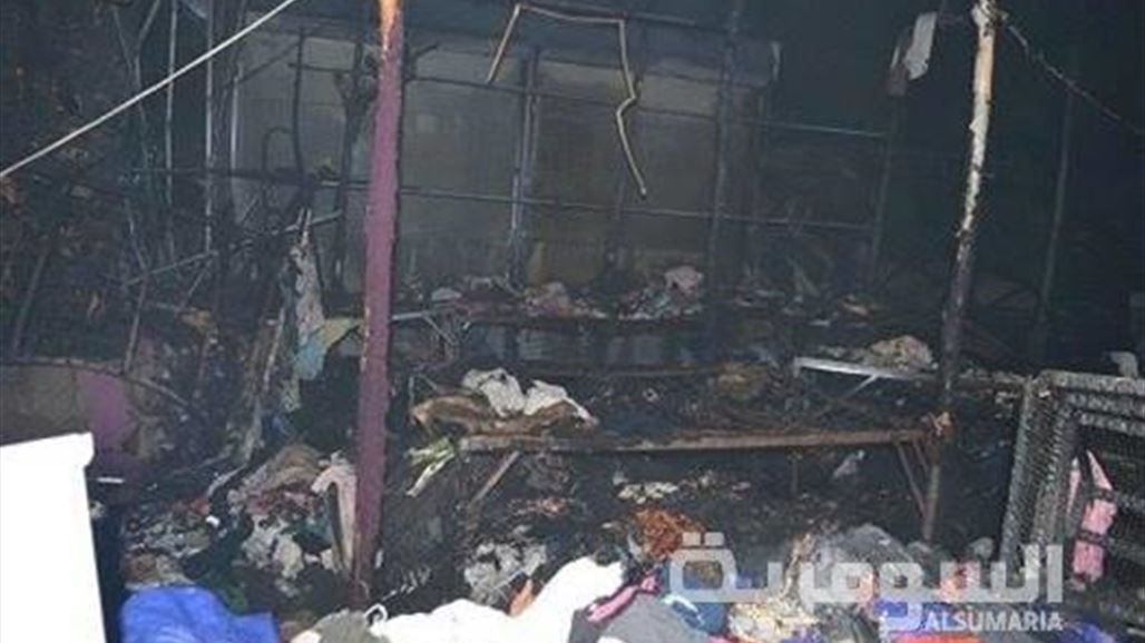 اخماد حريق في سوق شعبي كبير وسط الحلة