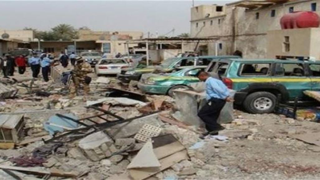مقتل واصابة سبعة من عناصر الشرطة في حصيلة لتفجير المقر الامني بالرمادي