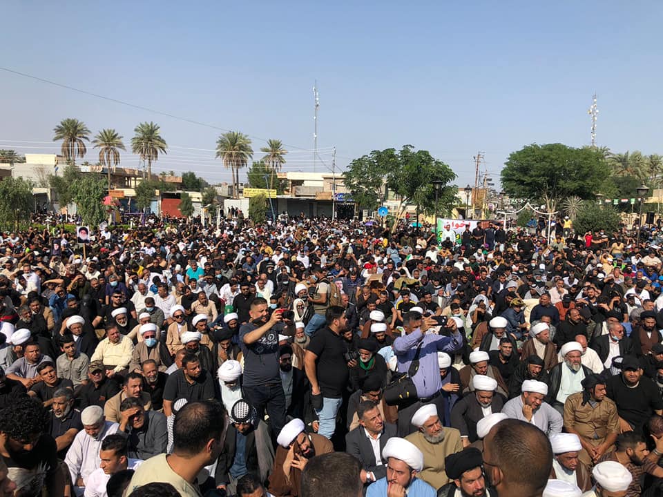 وصول مئات المصلين من عموم المحافظات الى المقدادية