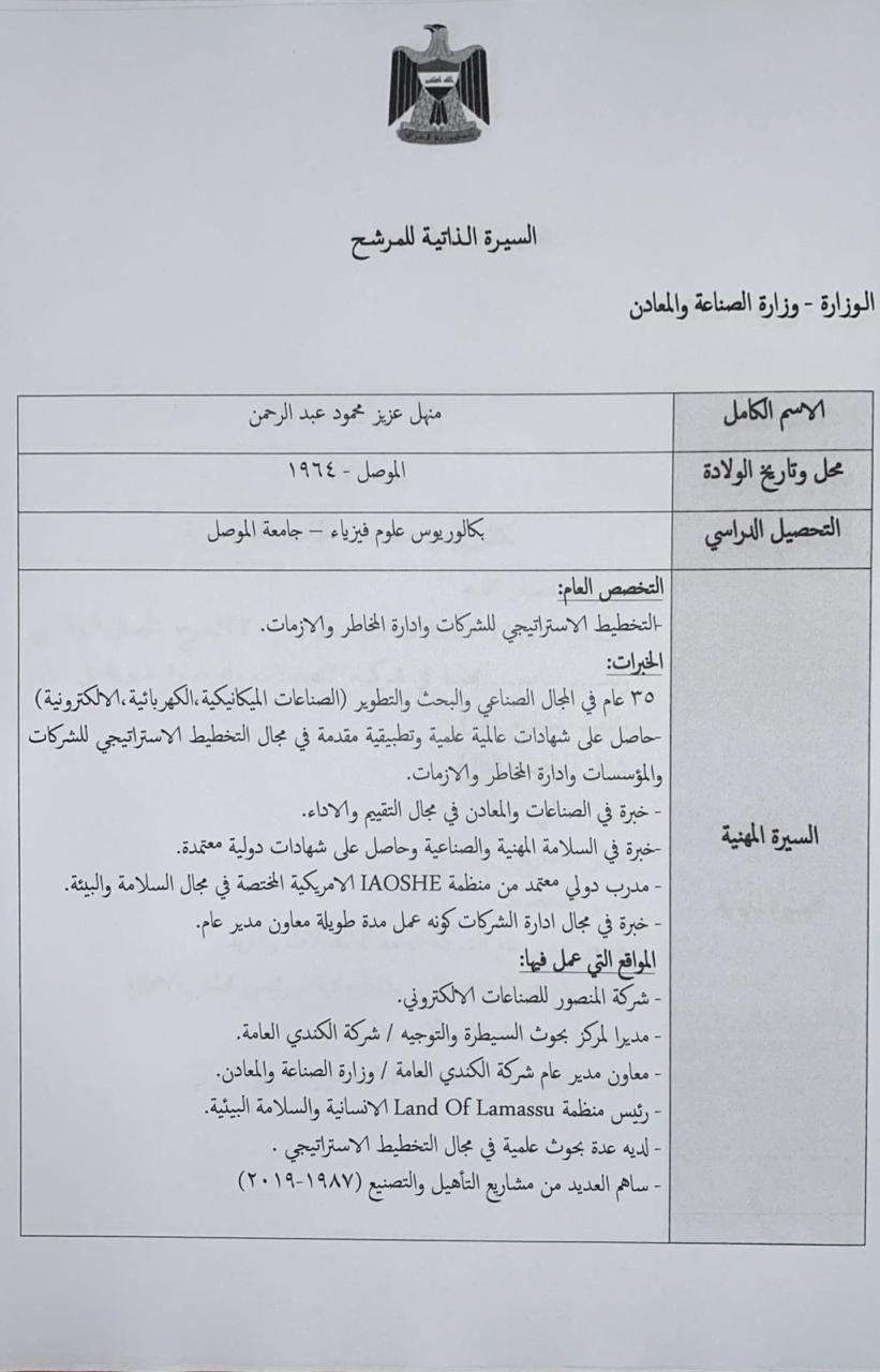 بحضور رئيس مجلس الامة الكويتي وبعد الفطور وشرب الشاي التصويت على حكومة المياحي الكاظمي