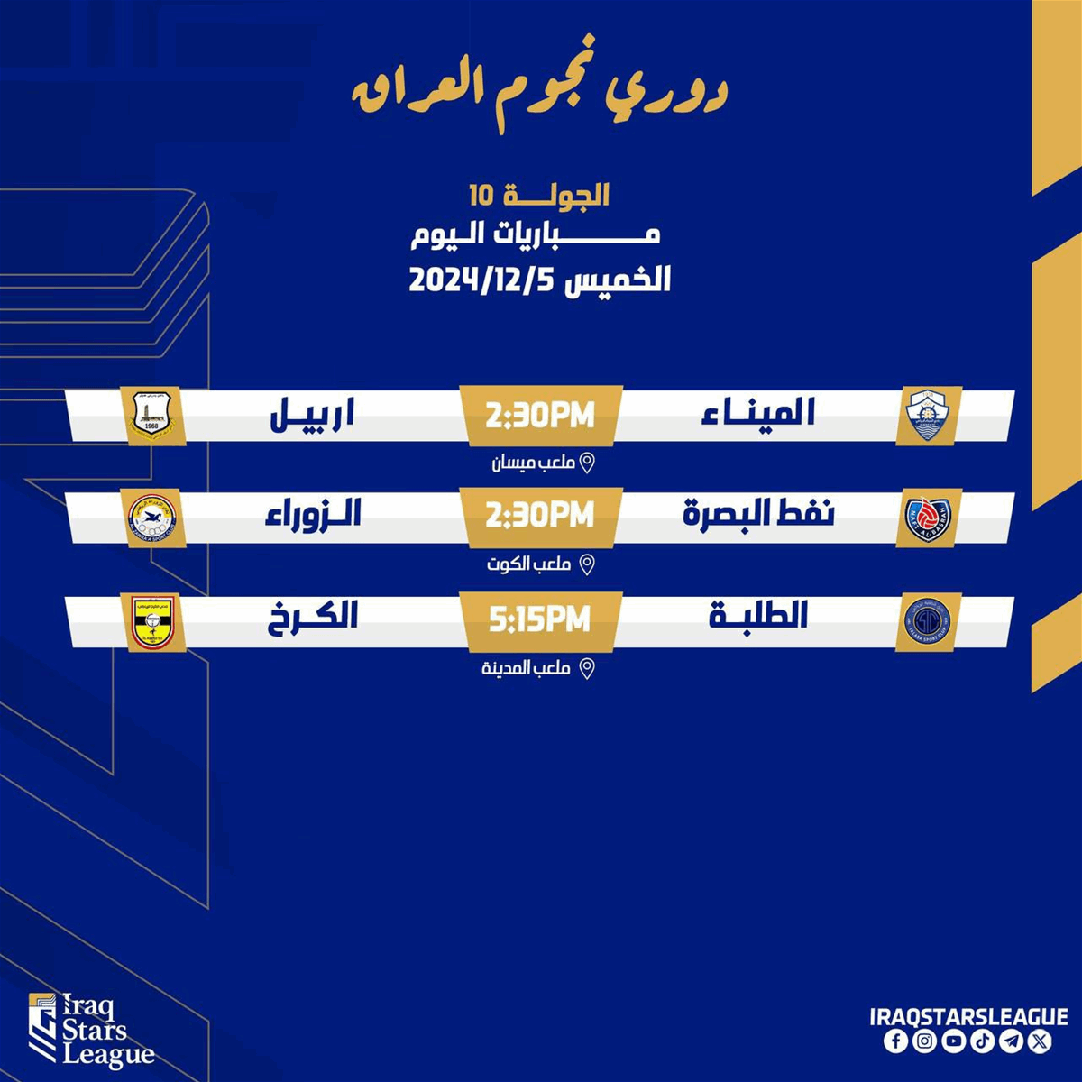 ExtImage-5071429-661980032 الجولة العاشرة من دوري نجوم العراق تنطلق اليوم.. جدول المباريات