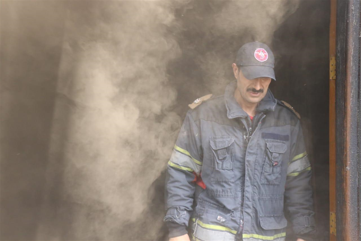 حريق في نادي اليرموك في بغداد الجمعة