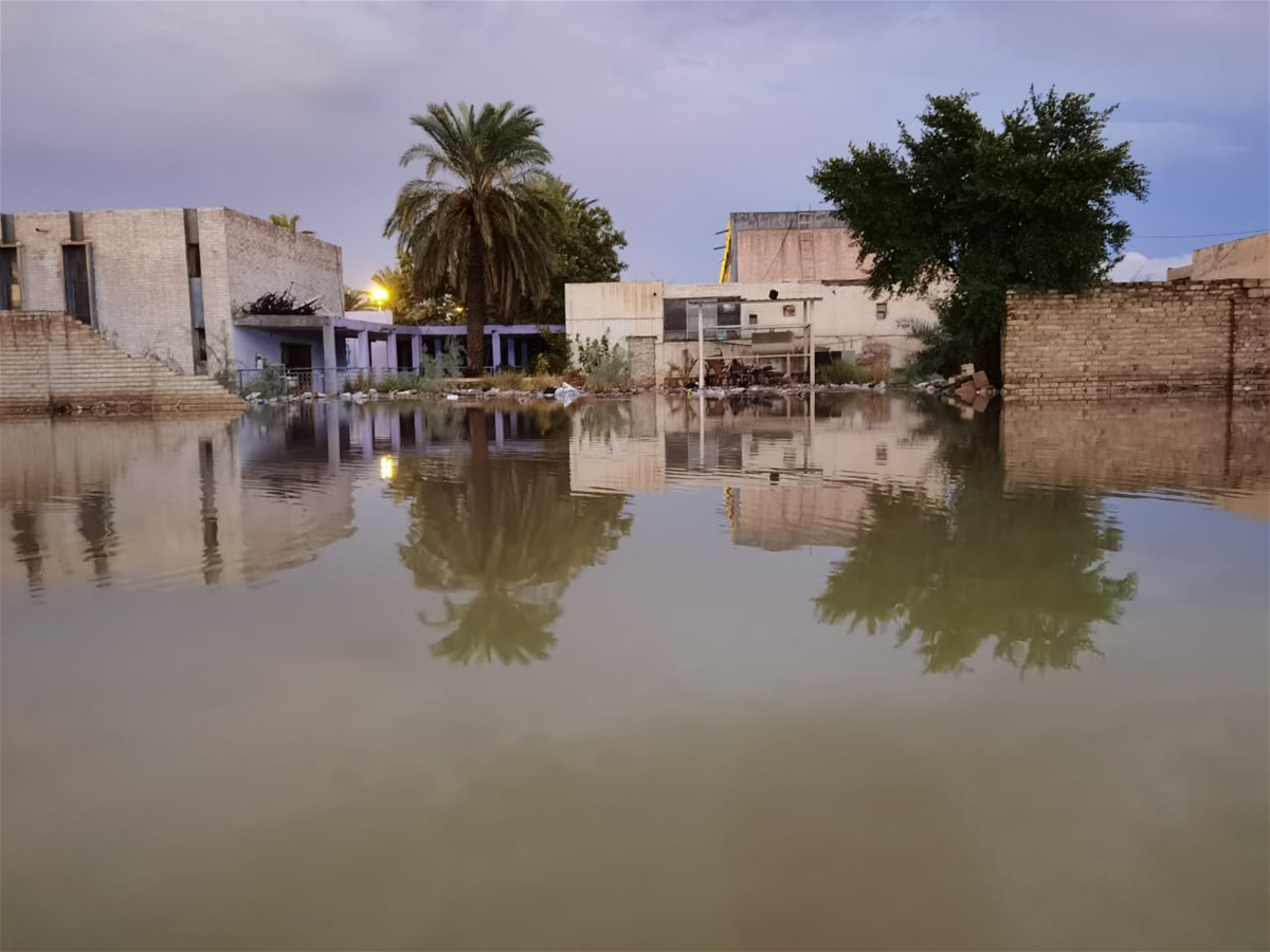النجف تغرق بمياه الامطار