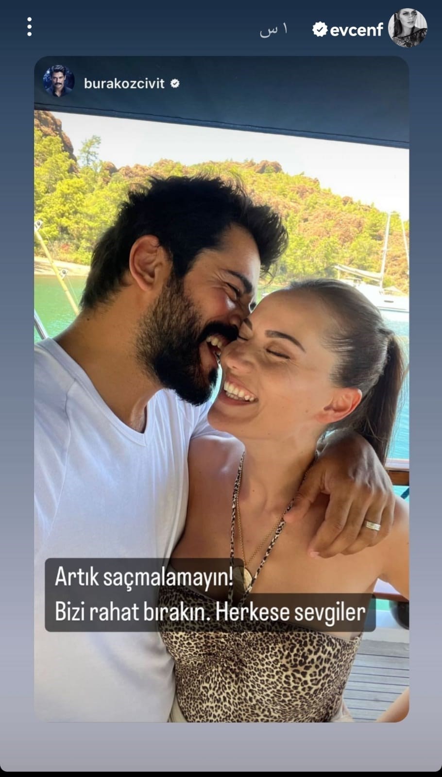 بصورة رومانسية..النجم التركي بوراك أوزجيفيت ينفي شائعات الانفصال