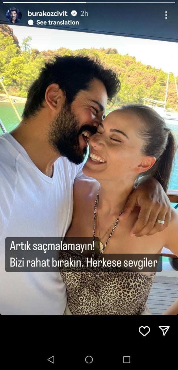 بصورة رومانسية..النجم التركي بوراك أوزجيفيت ينفي شائعات الانفصال